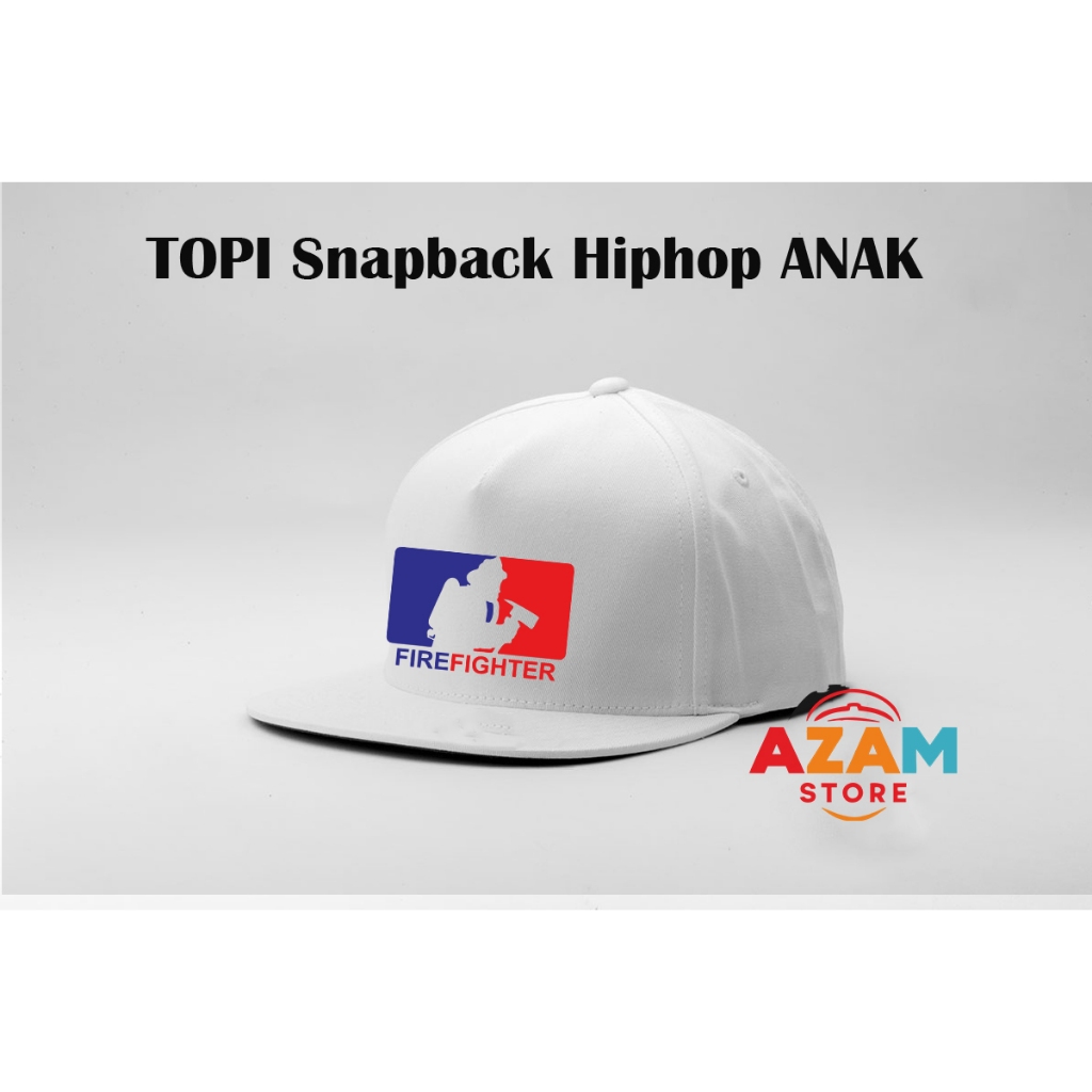 Topi Snapback Anak TK SD Fire Fighter v1