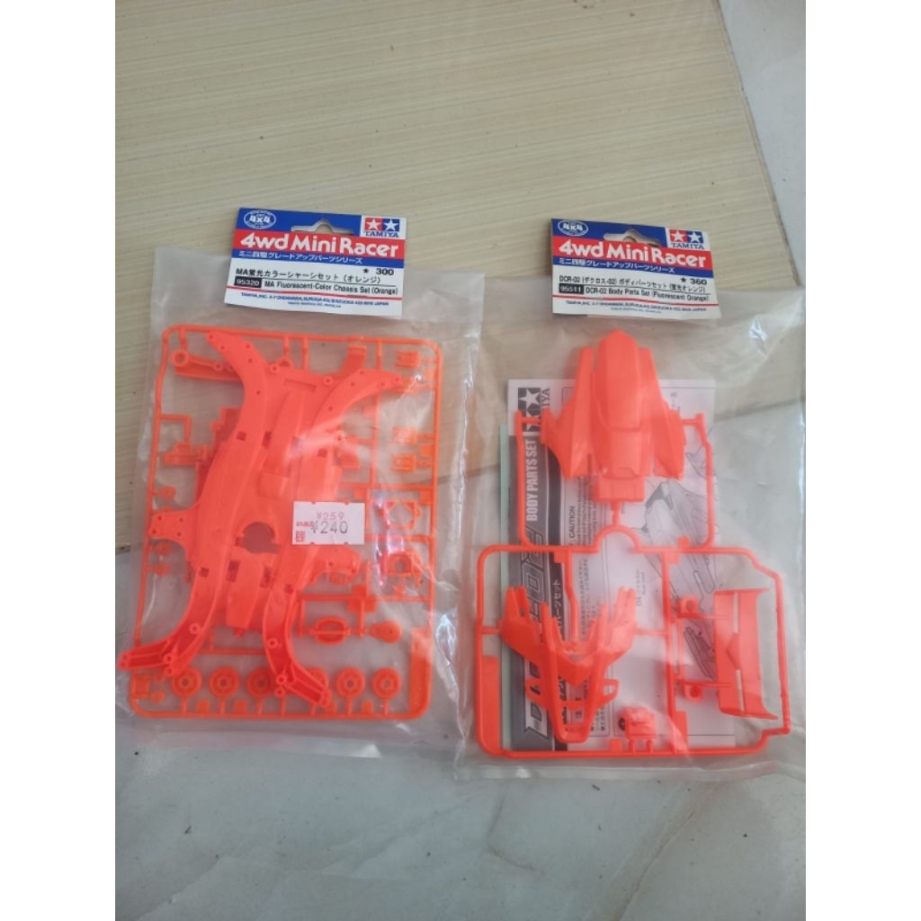 Tamiya Chassis MA fluorencent orange kode 95320 Body DCR 02 fluorencent orange kode 95511 original b
