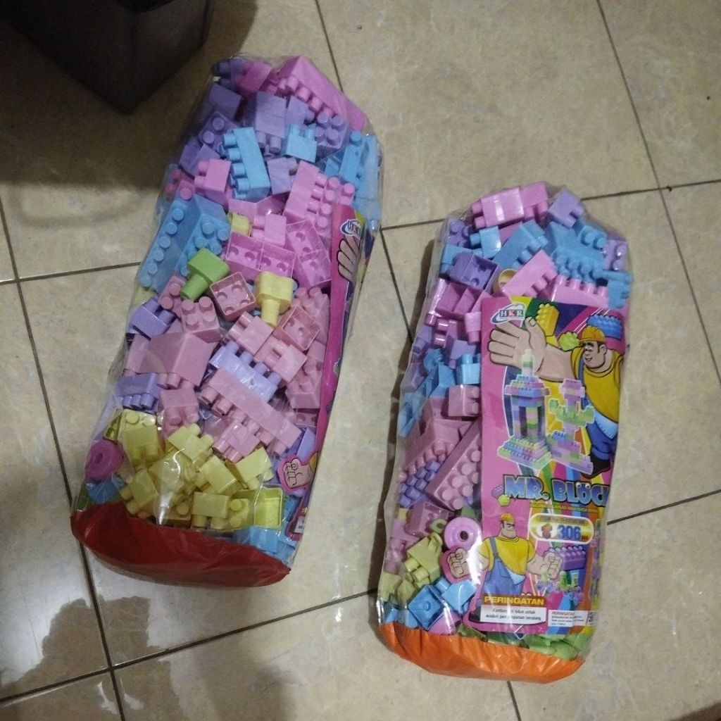 oketoys mainan edukasi susunan balok blocks mr. block