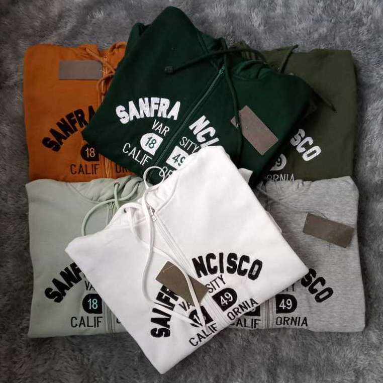 Jaket Sweater Hoodie WHO.A.U SANFRANCISCO Zipper Premium Unisex / Jake Hoodie WHO A.U Pull Bordir