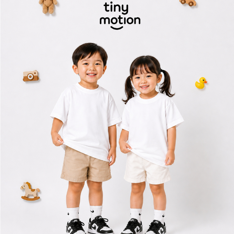 Baju kaos Anak Polos Putih 1-7 Tahun Cotton Lembut Adem Nyaman