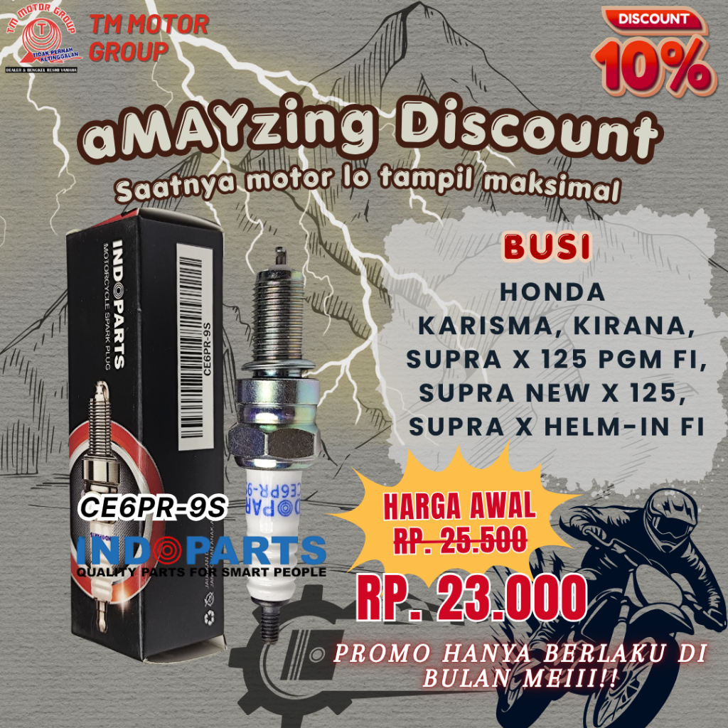 BUSI HONDA KARISMA, KIRANA, SUPRA X 125 PGM FI, SUPRA NEW X 125, SUPRA X HELM-IN FI ORIGINAL INDO.PA