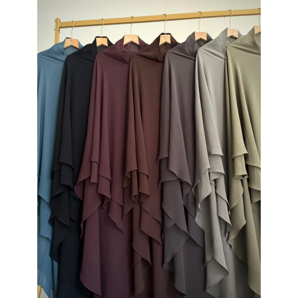 Khimar Nonpad Aishmadina Ummarah Double Layer Chiffon Arnami