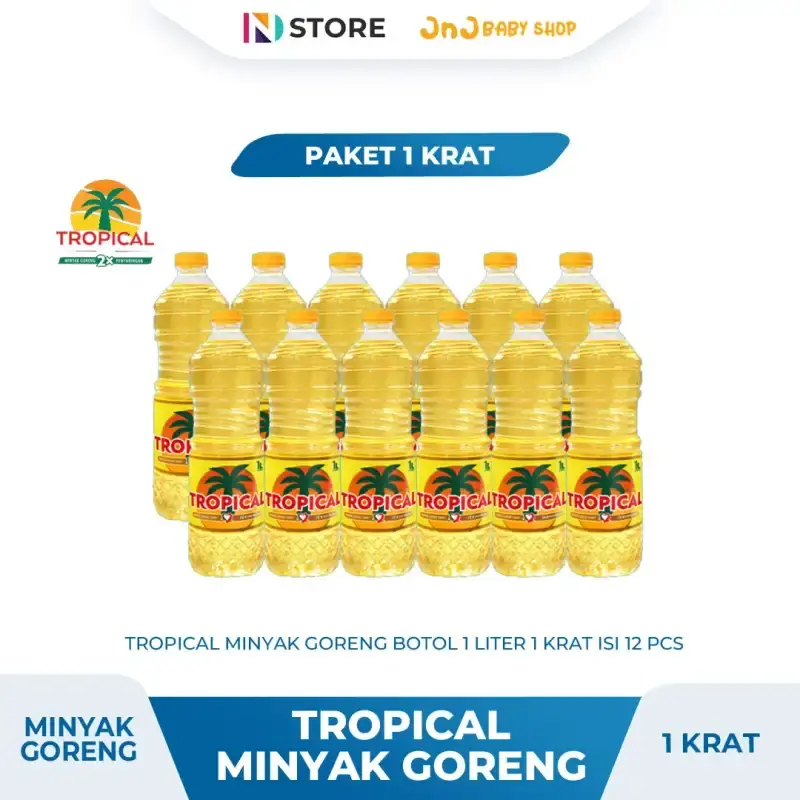 RR - MINYAK GORENG TROPICAL KEMASAN BOTOL 1 LITERAN PER DUS