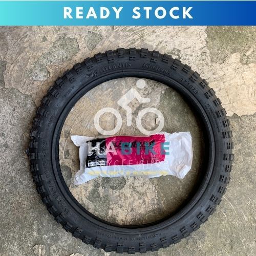 Ban Luar Dalam 16 x 2.125 Atlantis Sepeda BMX/Mini/Lipat Ukuran 16 Paket Ban Luar Dan Dalam Sepeda A