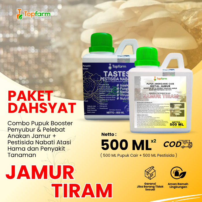 Paket Pupuk & Pestisida Untuk  Jamur Tiram 500Ml / Pupuk Jamur Tiram Putih / Pupuk Booster Nutrisi D