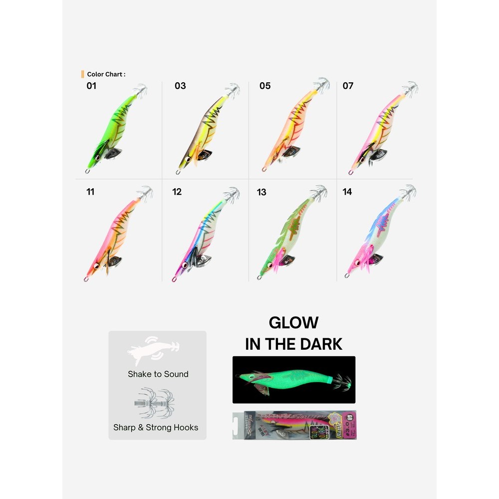 AXZ Rattle Squid Jig Capella Tonda Cumi