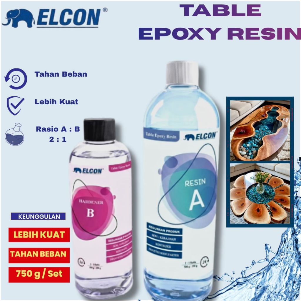 Artwork Epoxy Resin Bening Clear / Floor Epoxy / Resin Meja Kayu / Resin Artwork Table Top resin epo