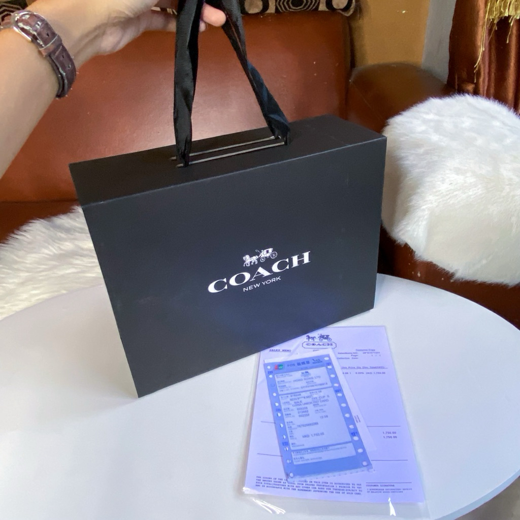 Box Magnet Coach Hitam Kualitas Premium - Hardbox Penyimpanan Tas Bermerk Anti Debu - Kotak Handbag 