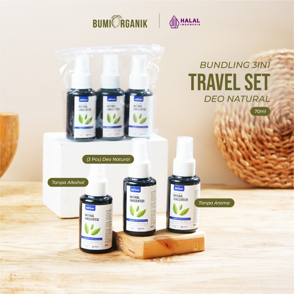 DEO TAWAS UNTUK HAJI DAN UMRAH - BUMI ORGANIK/ DEO  TAWAS NATURAL/ NON ALCOHOL/ TIDAK BERBAU/ TIDAK 