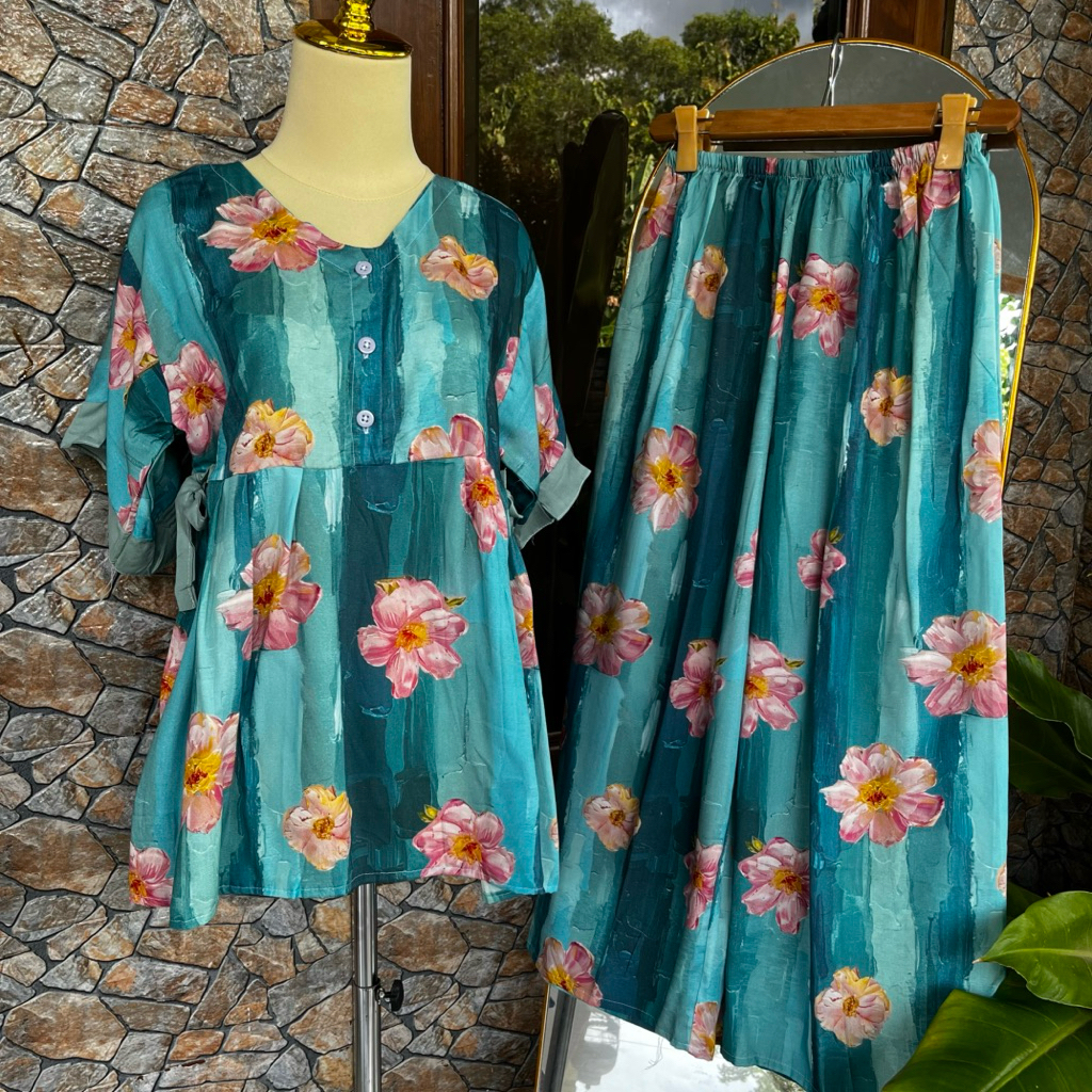 One Set Mona LD 120 celana kulot jumbo