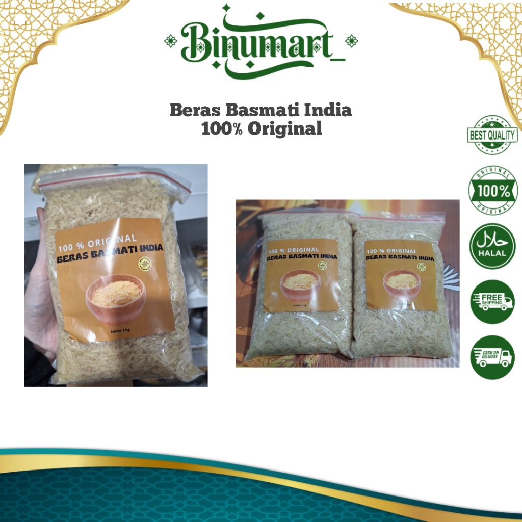 Beras Basmati India 1 kg 100% Original/Beras Basmati