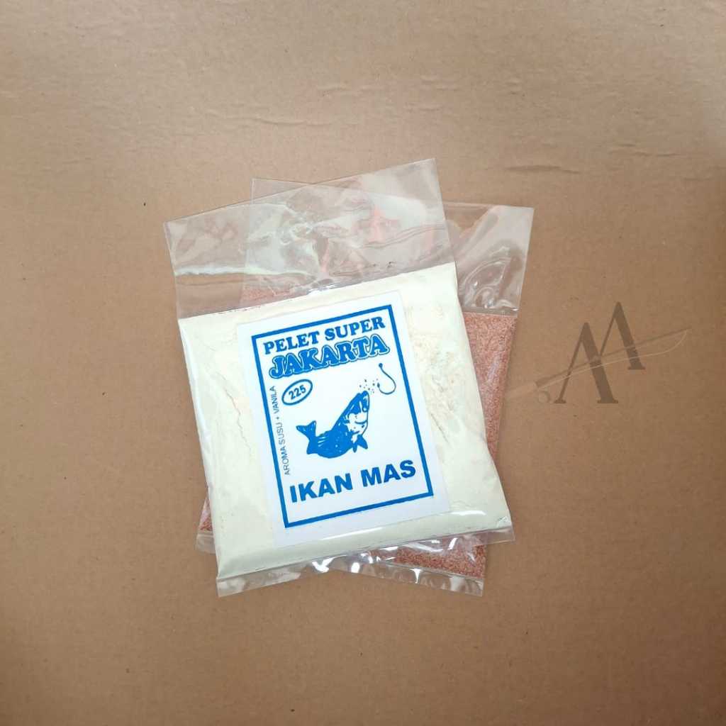 UMPAN PELET SUPER JAKARTA 225 - Umpan ikan mas aroma susu + vanila