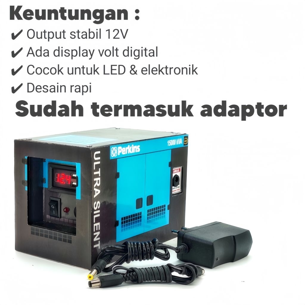 Mainan Miniatur Genset Perkins Ultra Silent Generator Listrik Mini Untuk Miniatur Sound Sistem