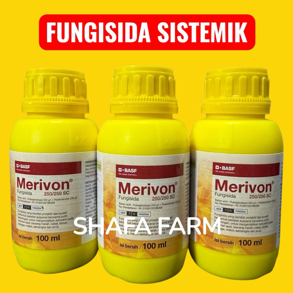 BASF Merivon 250/250SC - 100ml Fungisida Sistemik Spektrum Luas Xemium & Pyraclostrobin untuk Pathek