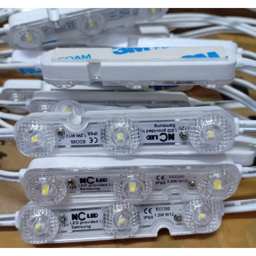 LAMPU MODUL NC LED 3 MATA 2835 1.2W DIAMOND 50 PCS POWERED BY SAMSUNG MADE IN KOREA