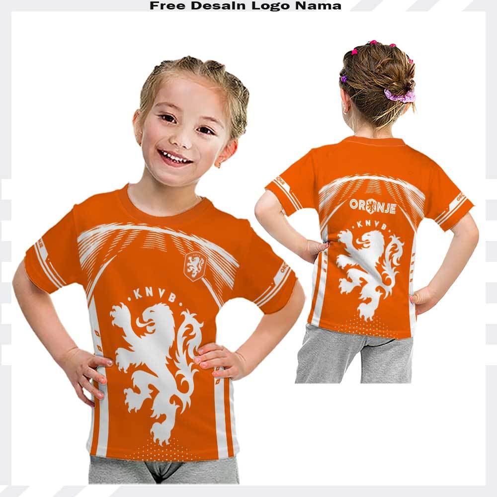 Jersey Sepak Bola Anak Pildun 2026 Belanda - Setelan Anak Jersey Belanda FIFA Piala Dunia 2026
