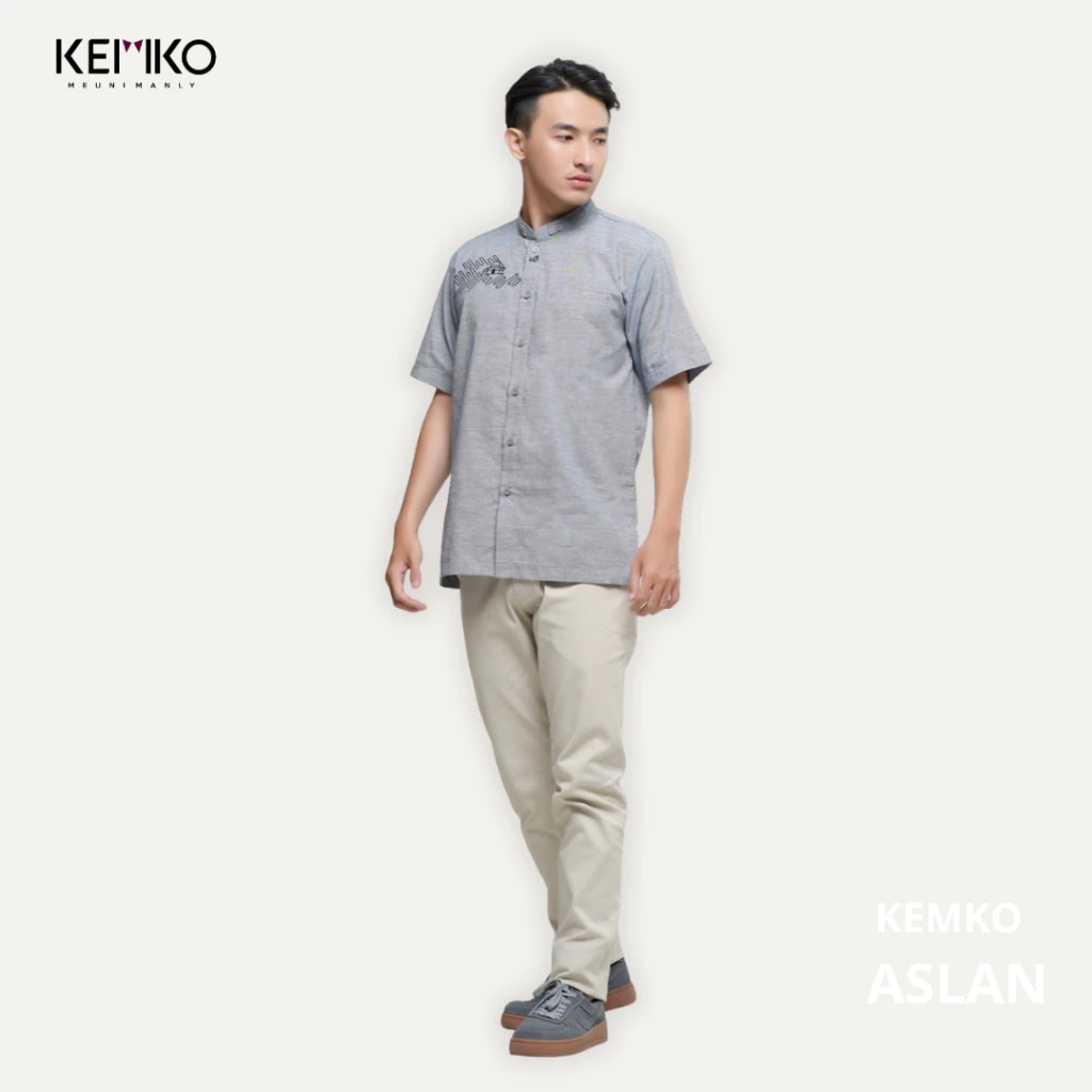 Kemko Aslan | Kemeja Koko Aslan | Koko Dewasa| Baju Koko Dewasa Terbaru | Baju koko  rabbani origina
