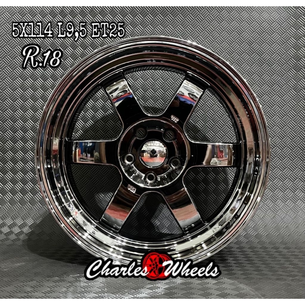 VELG TE37 VOLK RAYS RING 18 BLACKCHROME