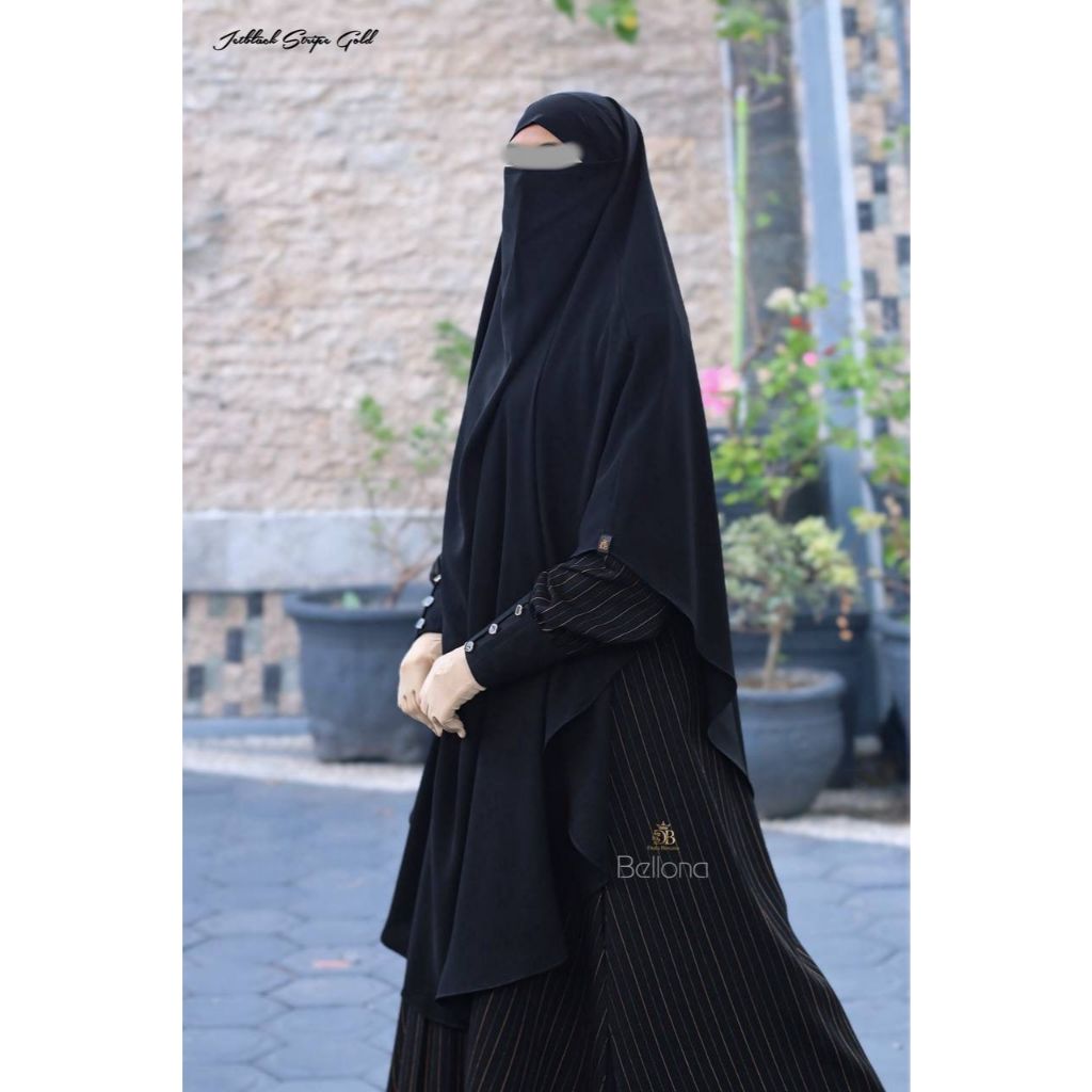 KHIMAR ONLY JETBLACK KHAIRA DUTA BUSANA