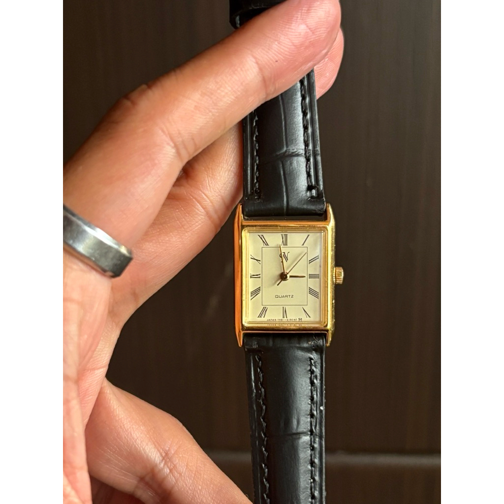Seiko Noevir Tank roman index vintage (jam tangan vintage)