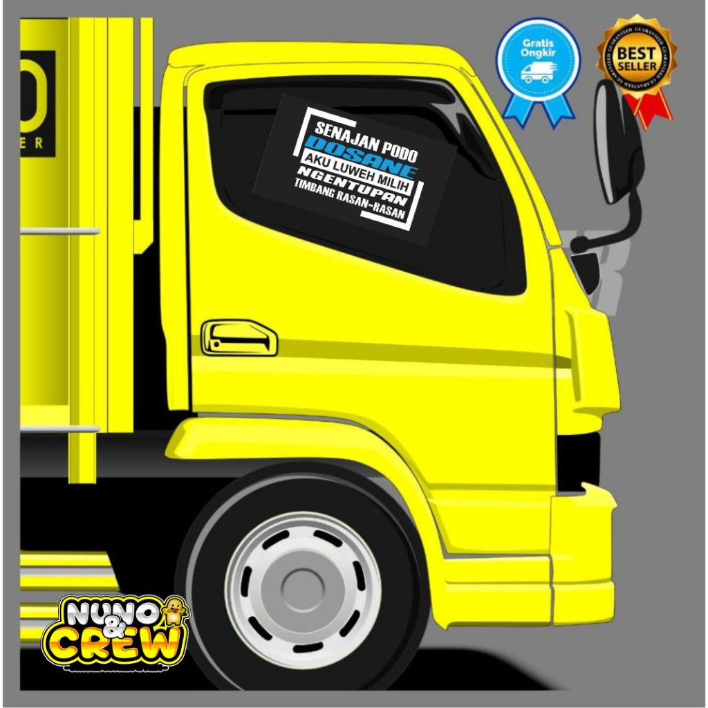 sticker kaca truck / sticker cutting / sticker mobil