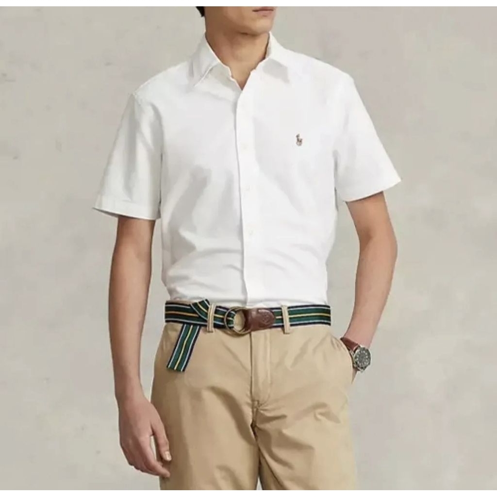 Kemeja Polo Ralph Lauren Kemeja Katun Pendek Kemeja Pendek Ralph Lauren Kemeja Putih Kemeja Polos
