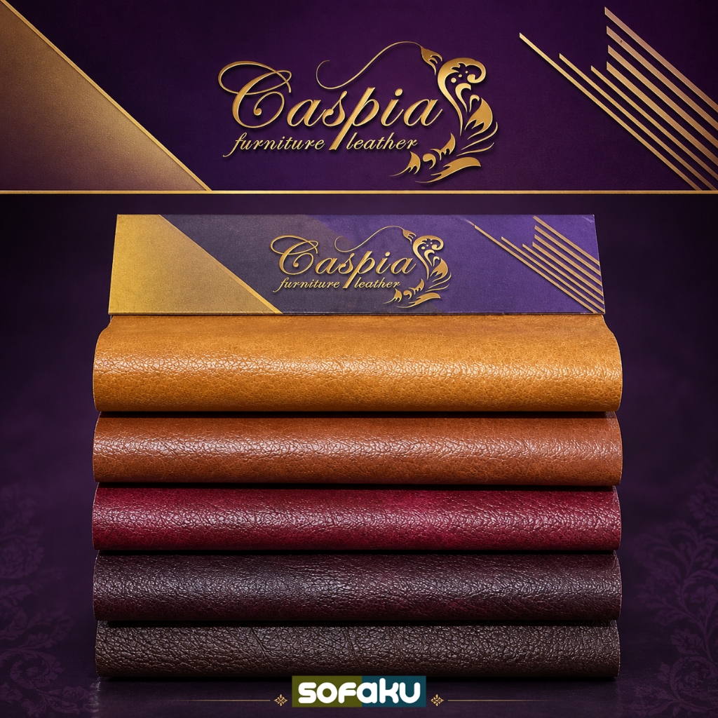 SOFAKU : CASPIA Sofa Leder Kulit - Bahan Oscar Caspia Corak Gradiasi - Bahan Kulit Premium Oscar Sof