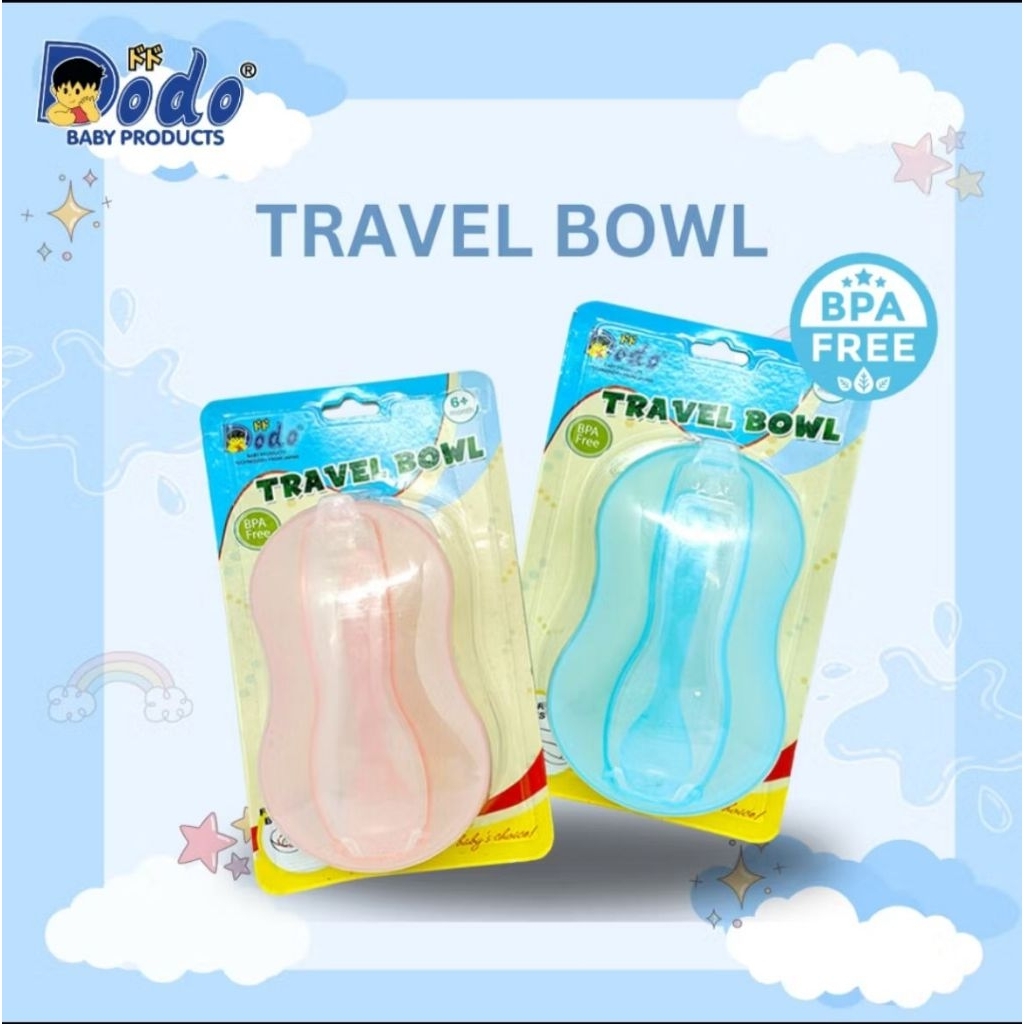 DODO Tempat Makan Bayi | DODO Travel Bowl | DODO Set Mangkuk dan Sendok Makan Bayi