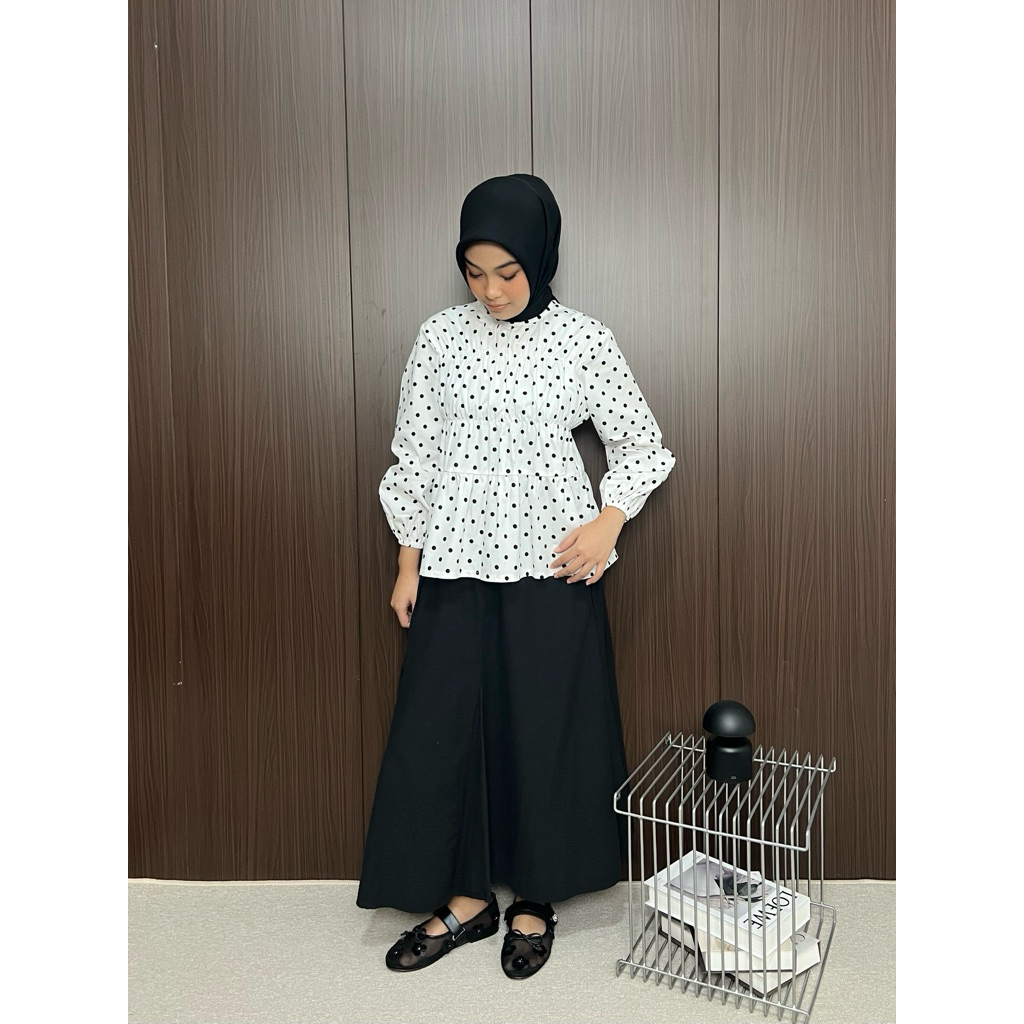 SALAAN - Lulu Blouse Polka - Blouse Polkadot - Atasan Polkadot Wanita - Top Polkadot