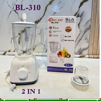 Blender Jus dan Buah Tabung Kaca/1 Liter Omicko BL-310