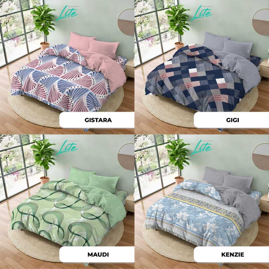 Bedcover Kintakun Lite Tinggi 30cm Uk 120x200 / 160x200 / 180x200 / 200x200 T30 Set Sprei Flat