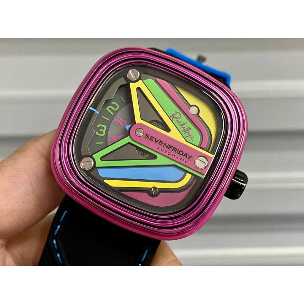 Jam tangan pria SevenFriday M3/04 Pinky 47MM Automatic with NFC