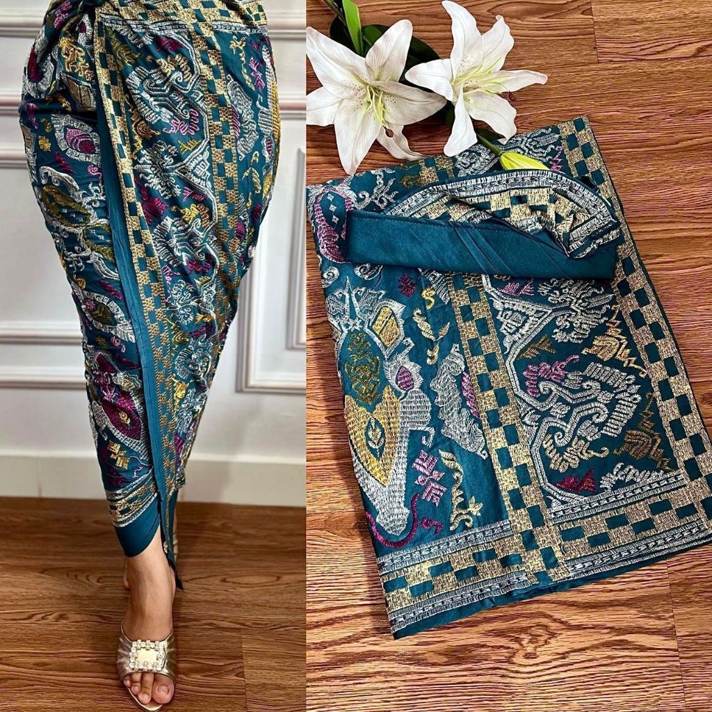set couple songket bordir // kamen + saput + udeng