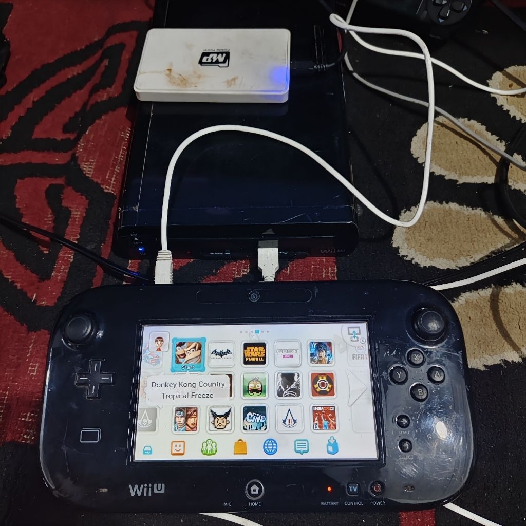Nintendo Wii U + Gamepad 500GB Full Game minus port HDMI Error tapi RCA Normal