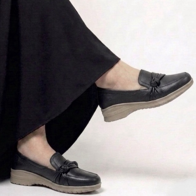 Sepatu sandal kulit wanita asli kulit sapi motif jeruk