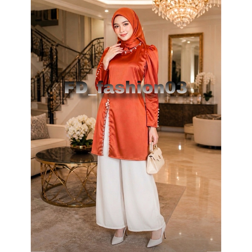 [fd.fshn] ARINI TUNIC tunik satin baju tunik wanita tunik mewah tunik tunic lebaran tunik kondangan 