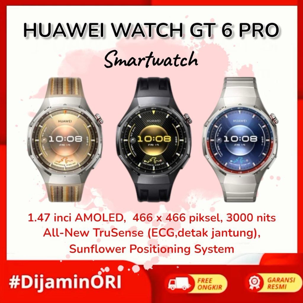 Huawei watch gt 6 pro 46mm garansi resmi brown