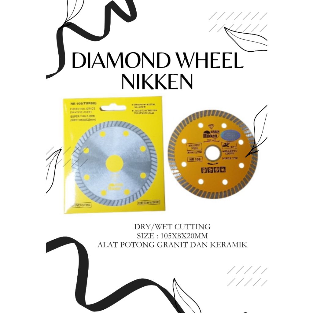 DIAMOND WHEEL POTONG GRANIT RESIBON NIKKEN