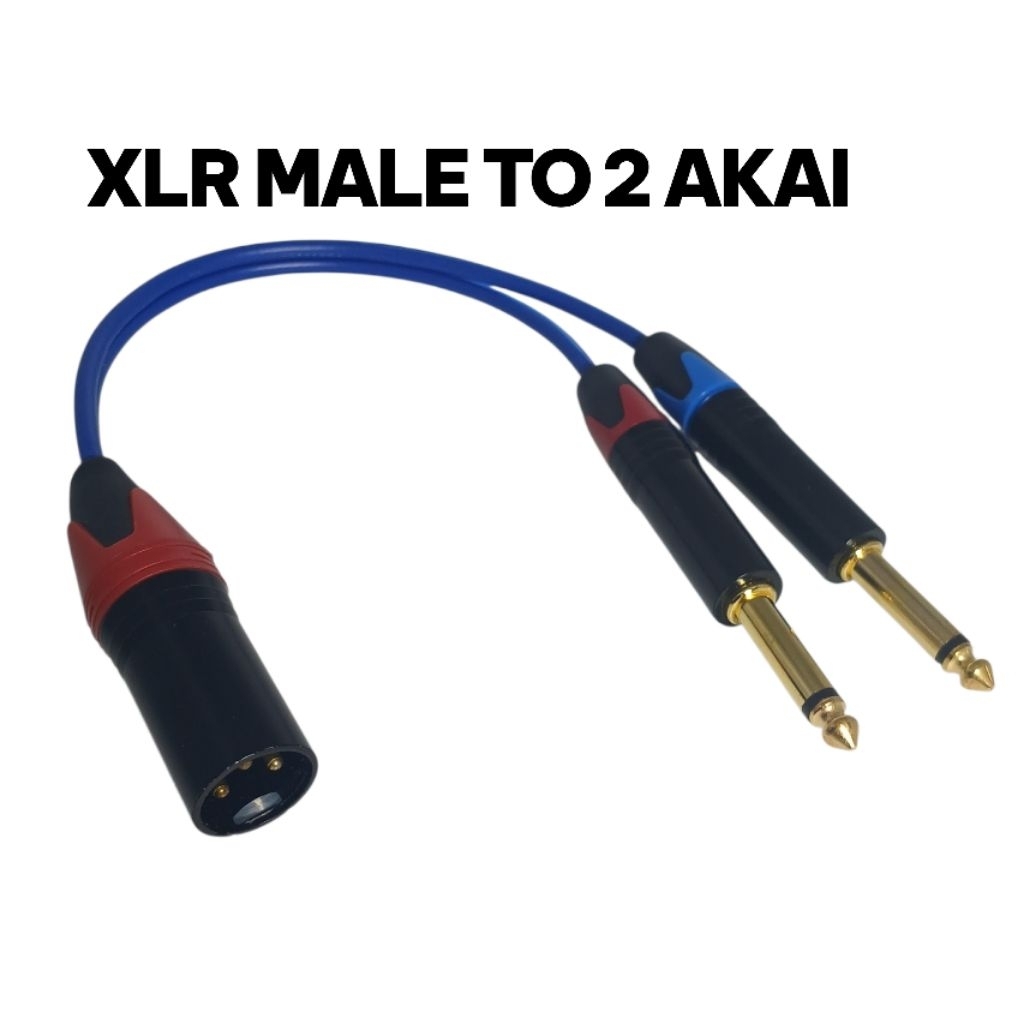 Kabel XLR MALE to 2 akai/Kabel XLR FEMALE to 2 Akai