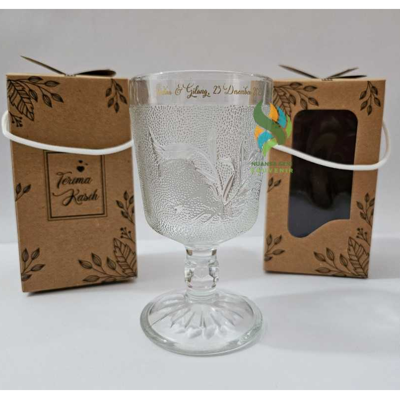 Kemasan Box Gelas Kaki Paper Box Gelas Tangkai Kaca Packaging Dus Souvenir