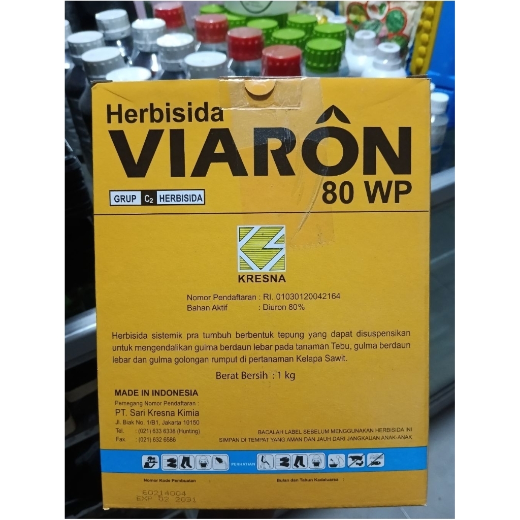 Herbisida Viaron 80wp 1kg Bahan aktif Diuron 80%