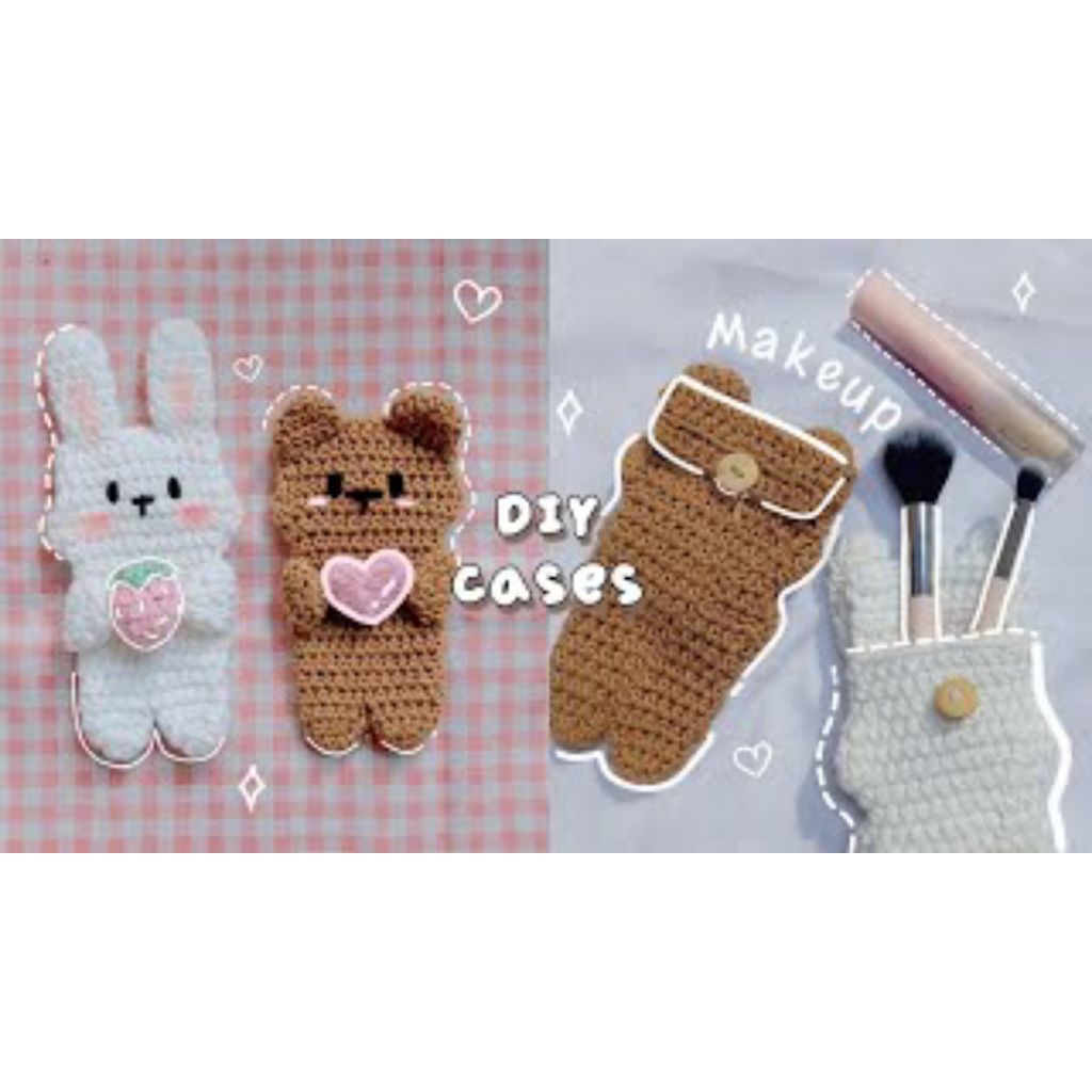 Bag charm crochet bag charm rajut gantungan tas pouch charm