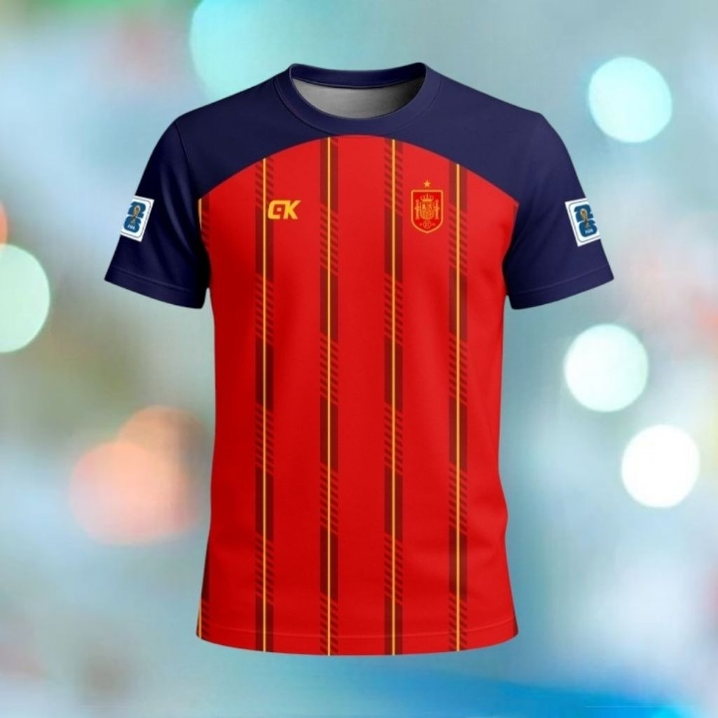 Kaos Bola spain spanyol Printing piala dunia EURO 2021 Dewasa Size M-L-XL