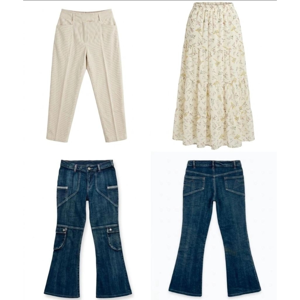 bawahan fairy y2k flare jeans corduroy basic