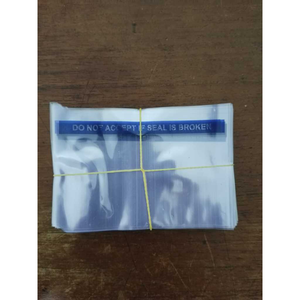 Segel Galon Polos Transparan Biru isi 200 Pcs