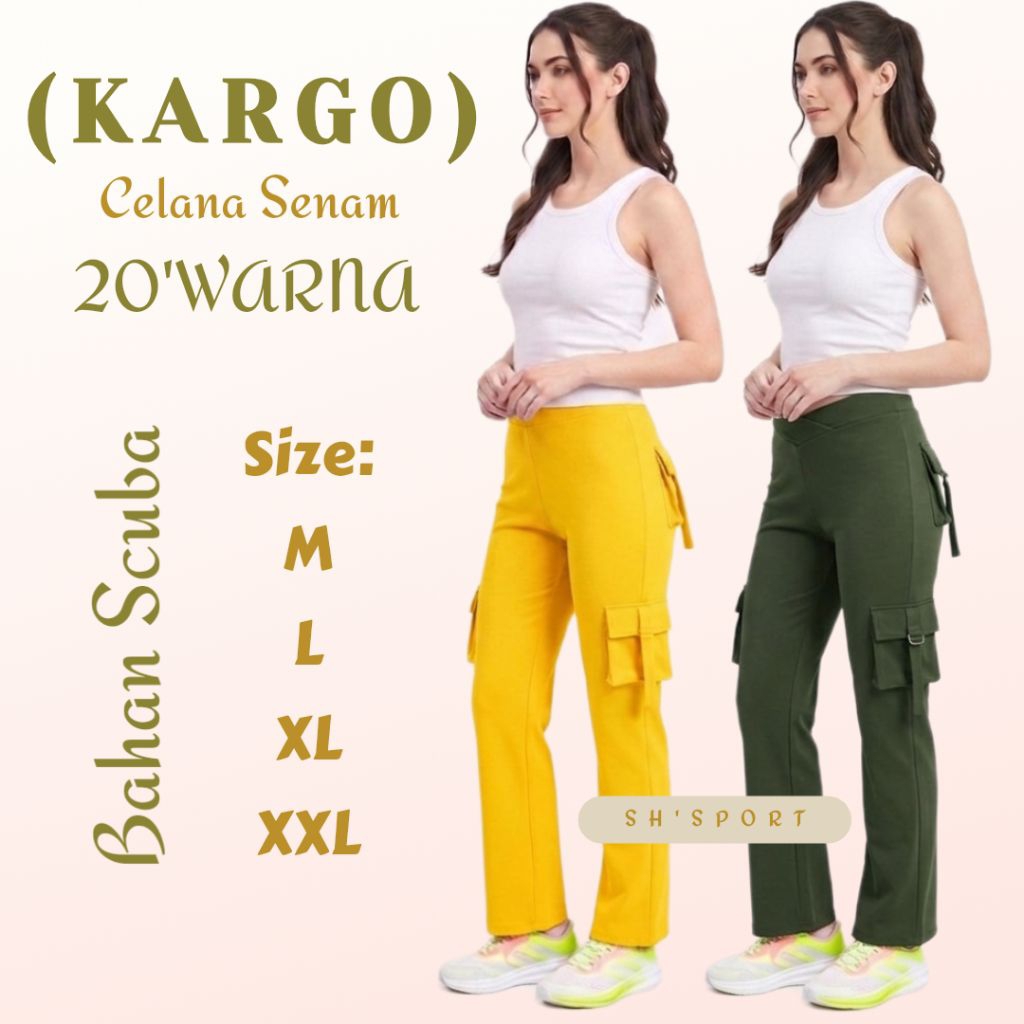 Best seller [CELANA KARGO KANTONG'4]>celana kargo wanita panjang//celana senam kargo//celana senam w