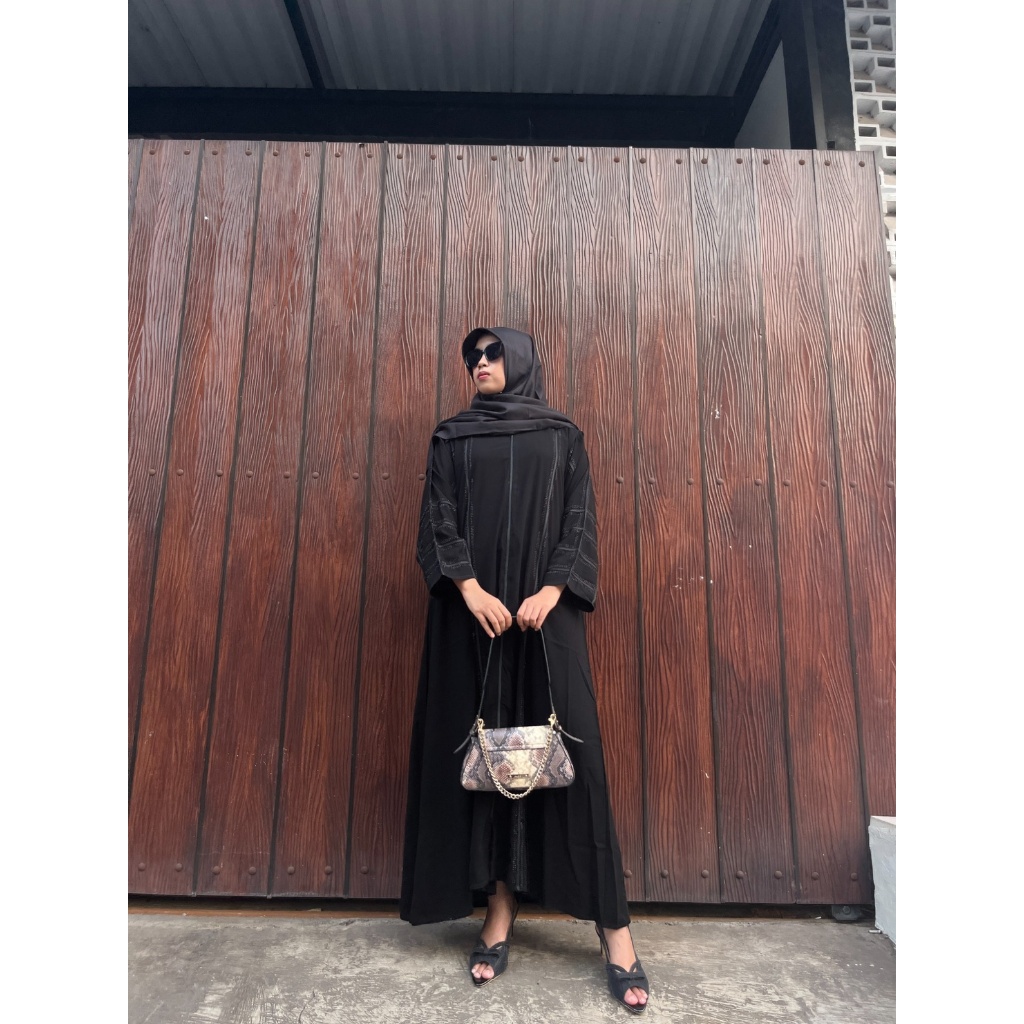 Abaya Arab Modern Arabic Style Gamis Abaya Hitam Wanita Abaya Jetblack Premium Look Abaya Gamis Hita