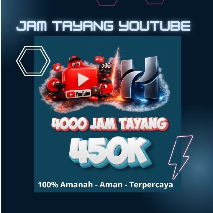 4000 Jam Tayang YouTube (BERGARANSI + PERMANEN)