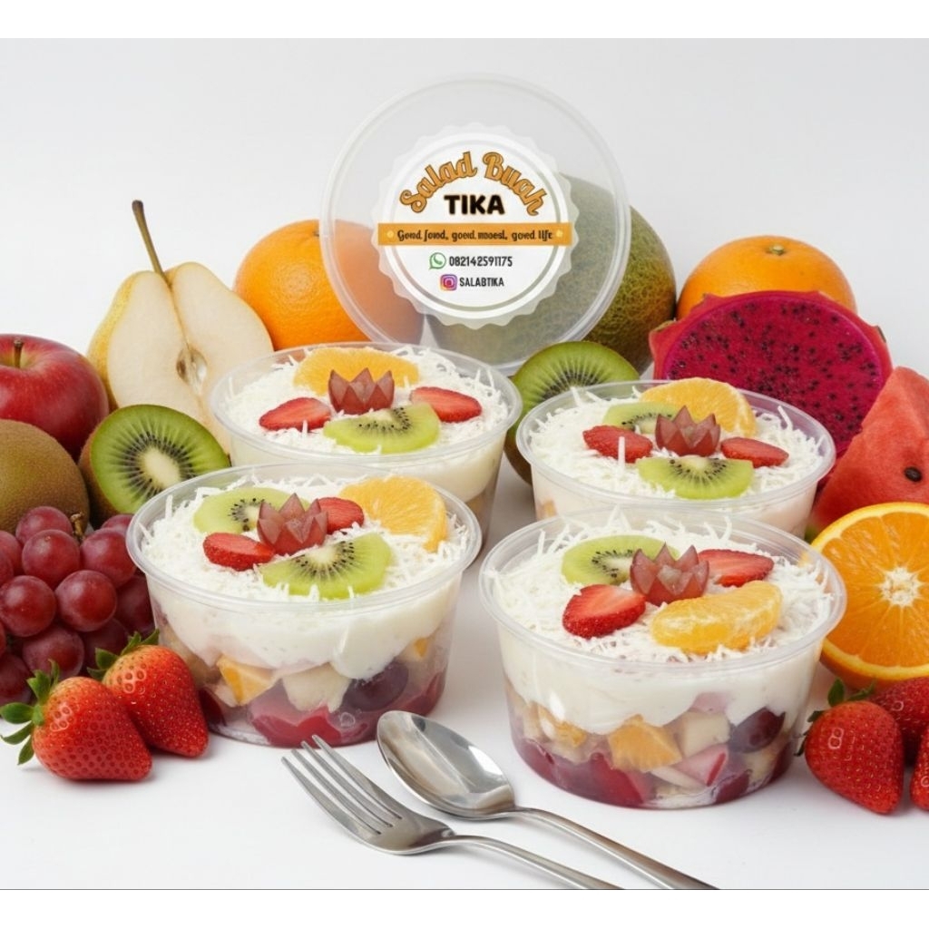 SALAD BUAH ORIGINAL FRESH BEST SELLER 750ML, 500ML, 450ML (LANGSUNG DIKIRIM, ONLY SIDOARJO - SURABAY